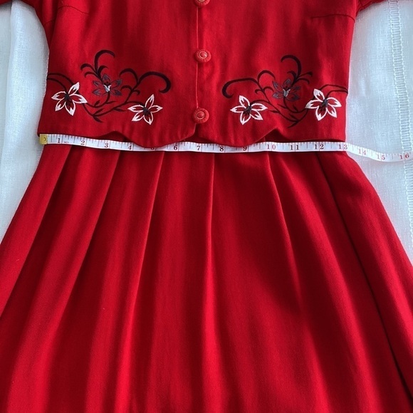 Vintage Peri Petites long red dress. - Picture 4 of 16